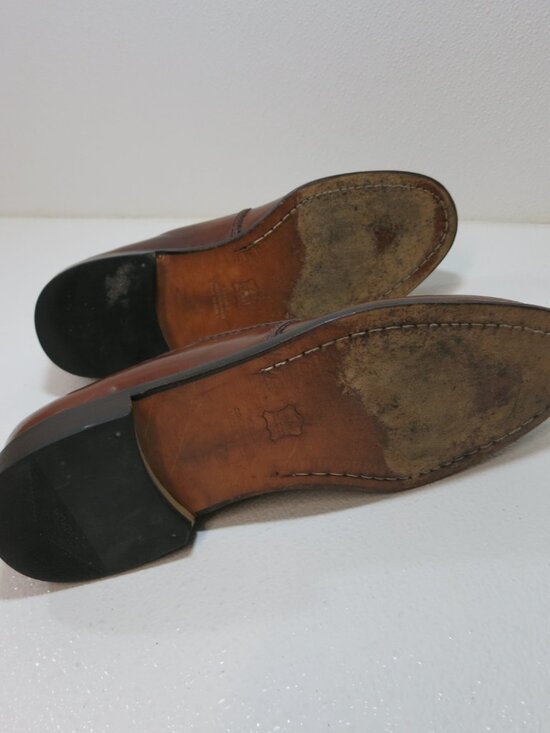Pronto-Uomo Split Toe Oil Tanned Leather Dress Oxfords Men\'s Footwear Sz 10.5 M